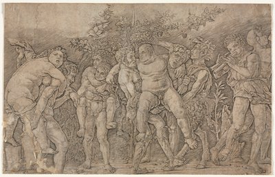 Bacanal con Sileno de Andrea Mantegna