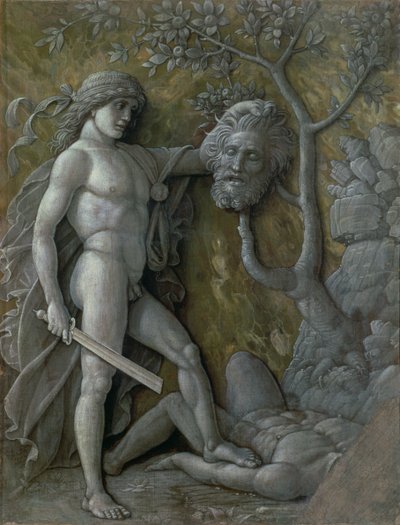 David con la cabeza de Goliat, c.1490-95 de Andrea Mantegna