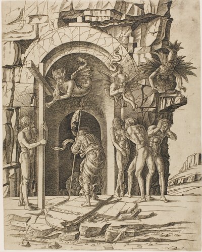 Descenso al limbo de Andrea Mantegna