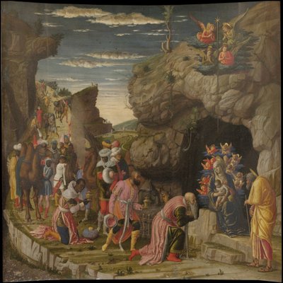 Epifanía Trittico degli uffizi, panel central de Andrea Mantegna