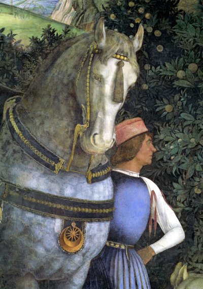 Caballo y mozo, de la Cámara de los Esposos o Cámara Picta, 1465-74 de Andrea Mantegna