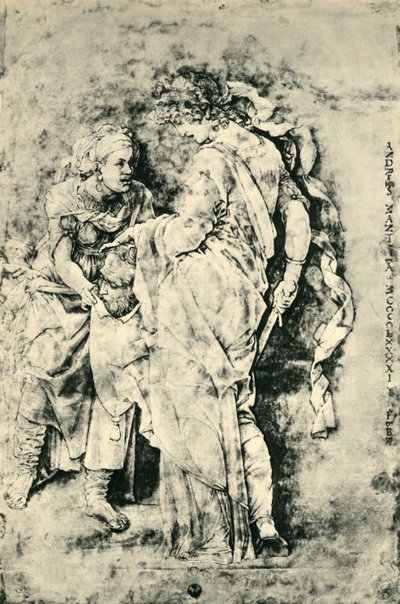 Judith con la cabeza de Holofernes, 1490-1495, 1943 de Andrea Mantegna