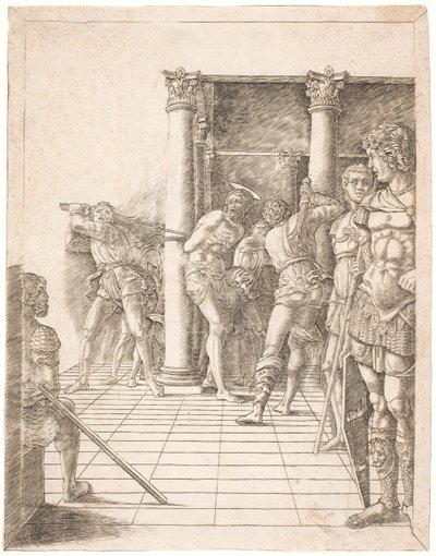 Cristo es azotado de Andrea Mantegna