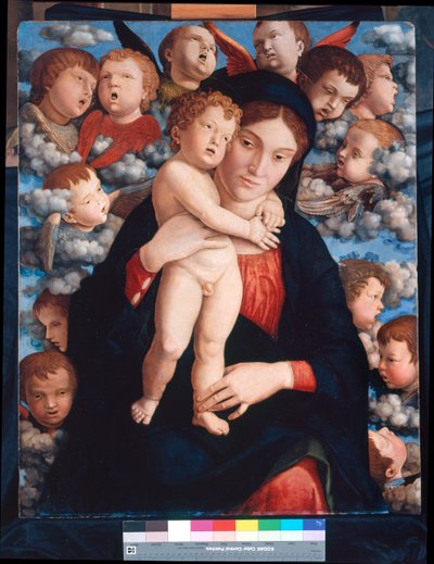 Madonna con el Niño y coro de querubines de Andrea Mantegna