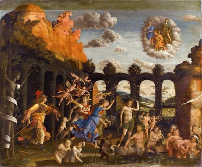 Minerva expulsando los vicios del Jardín de la Virtud de Andrea Mantegna