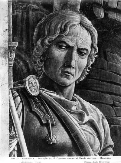 Santiago el Mayor llevado ante el rey Herodes Agripa (detalle) de Andrea Mantegna