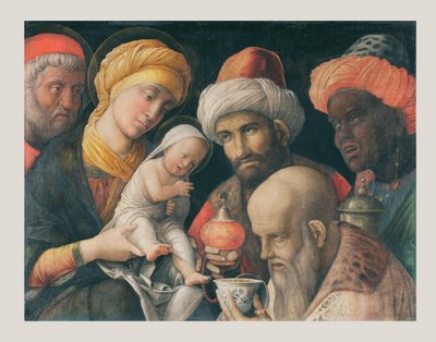La adoración de los Magos, c. 1500 de Andrea Mantegna