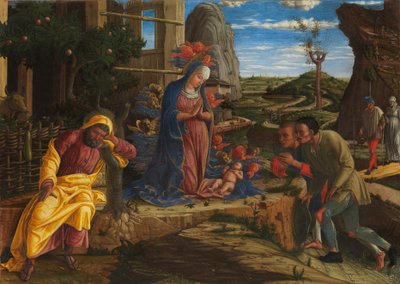 La Adoración de los Pastores, c.1450 de Andrea Mantegna