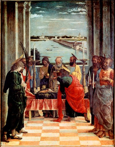 La muerte de la Virgen de Andrea Mantegna