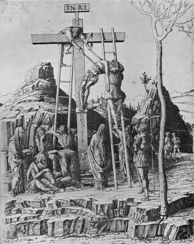 El Descendimiento de la Cruz, 1475 de Andrea Mantegna