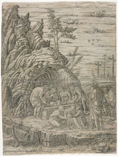 El entierro con los cuatro pájaros de Andrea Mantegna
