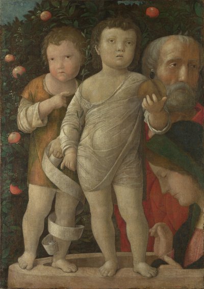 La Sagrada Familia con San Juan, c. 1500 de Andrea Mantegna