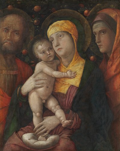 La Sagrada Familia con Santa María Magdalena, c.1495-1500 de Andrea Mantegna