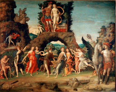 El Parnaso (Apolo y las nueve musas) de Andrea Mantegna