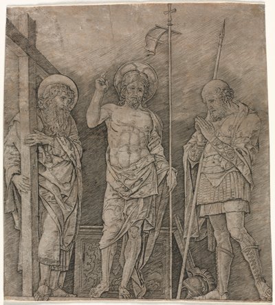 El Cristo resucitado entre San Andrés y Longino de Andrea Mantegna