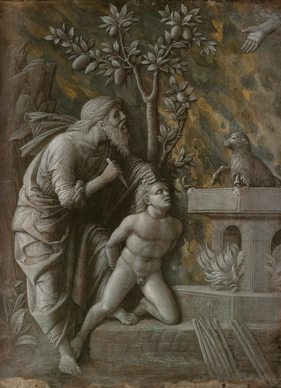 El Sacrificio de Isaac, c.1490-1495 de Andrea Mantegna
