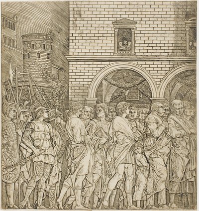 Los senadores, del Triunfo de César de Andrea Mantegna