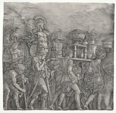 Los Triunfos de César: Los Portadores de Coraza, c. 1495 de Andrea Mantegna