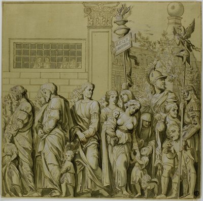 Triunfos de Julio César: Lienzo No. VII de Andrea Mantegna