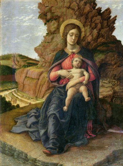 Virgen y Niño, también conocida como Madonna de la Cantera, c.1480s de Andrea Mantegna