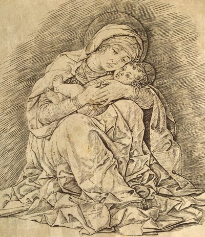 Virgen y niño de Andrea Mantegna