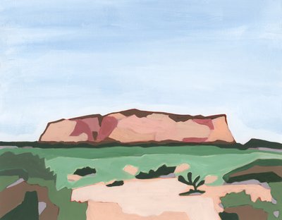 Valle abstracto I, 2024 (acrílico sobre papel) de Andrea Mejia