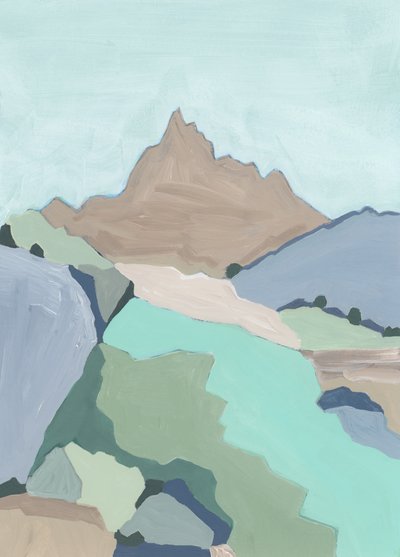 Junto al río, 2023 (pintura acrílica) de Andrea Mejia