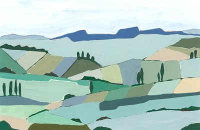Charmin hills, 2024 (acrílico sobre papel) de Andrea Mejia