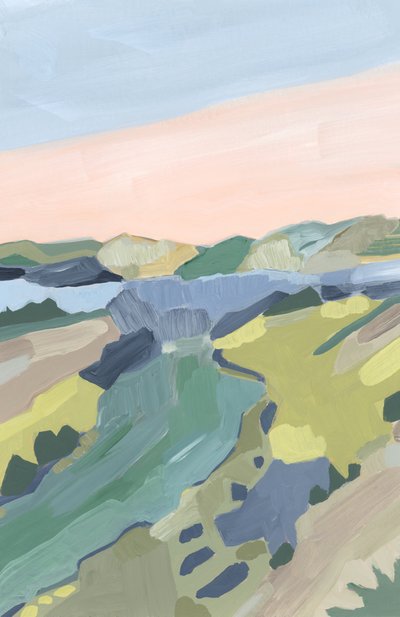 Sinfonía del desierto, 2024 (acrílico sobre papel) de Andrea Mejia