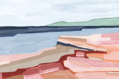 Capas de tierra, 2023 (acrílico sobre papel) de Andrea Mejia
