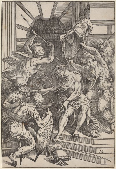 Cristo coronado de espinas de Andrea Meldolla, called Schiavone, after Titian