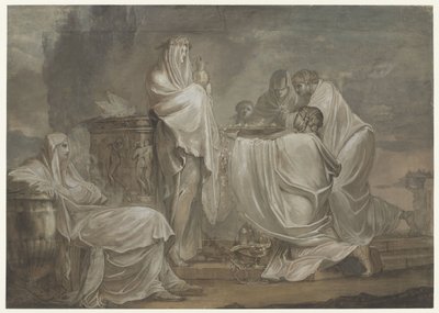 Escena de sacrificio con Vírgenes Vestales de Andrea Oppiani