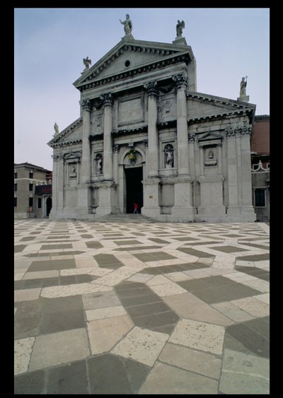 Fachada de la iglesia, construida 1564-80, fachada hecha en 1607-11 de Andrea Palladio