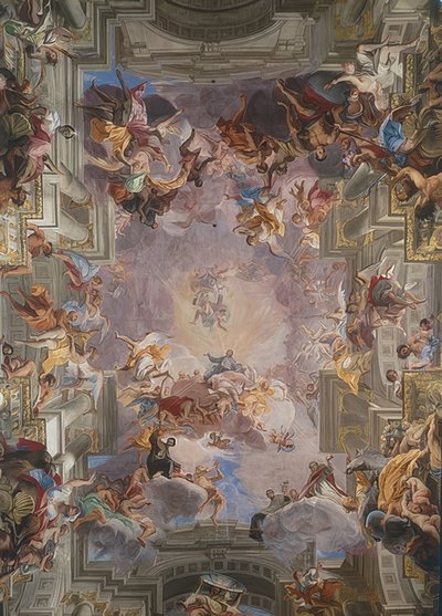 San Ignacio en la gloria. 1691-1694 de Andrea Pozzo