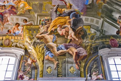 Europa, detalle de las alegorías de los continentes de Andrea Pozzo