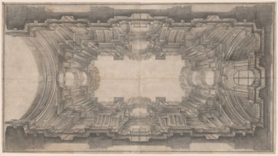 Arquitectura ilusoria para la bóveda de San Ignacio de Andrea Pozzo
