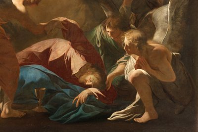 Milán, Iglesia de San Francisco de Paula, Andrea Pozzo, Los ángeles apoyan a Jesús en el Huerto de Getsemaní de Andrea Pozzo