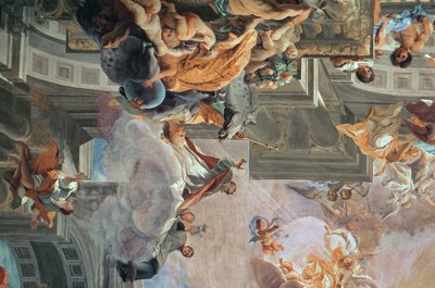 La Entrada de San Ignacio en el Paraíso, c.1707 (detalle) de Andrea Pozzo