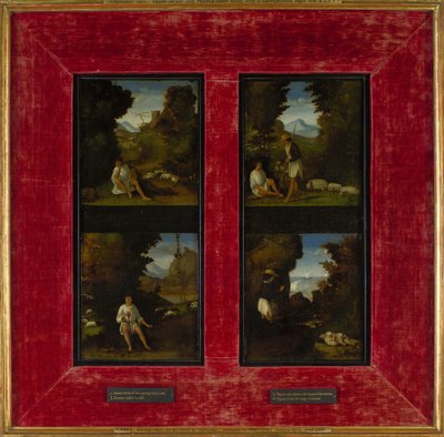 Escenas de las Églogas de Tebaldeo, c. 1510 de Andrea Previtali