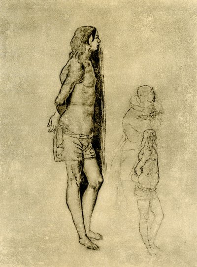 Estudio sobre San Sebastián para la pintura en Bérgamo de Andrea Previtali