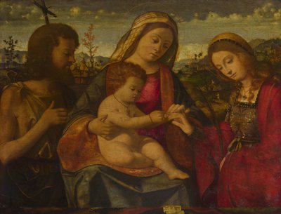 La Virgen y el Niño con los santos Juan Bautista y Catalina, 1504 de Andrea Previtali