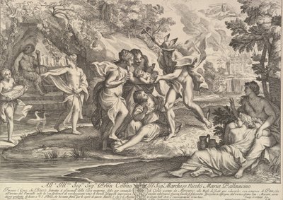 Baco niño entregado por Mercurio al cuidado de las ninfas de Andrea Procaccini