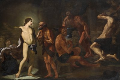 Apolo en la fragua de Vulcano de Andrea Sacchi