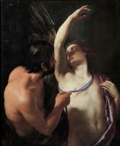 Dédalo e Ícaro, c. 1645 de Andrea Sacchi