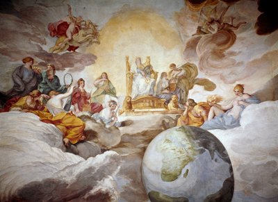 Alegoría del Conocimiento Divino. Fresco de Andrea Sacchi (1629-1633). Palazzo Barberini, Galleria Nazionale d