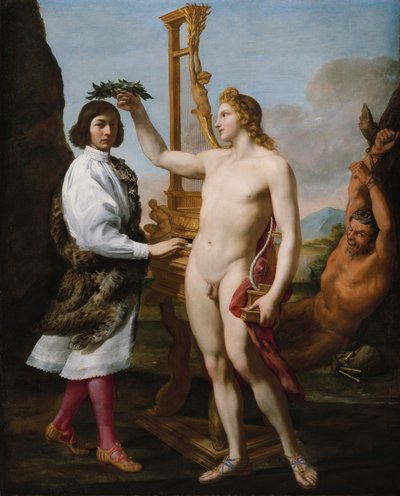 Marcantonio Pasqualini coronado por Apolo de Andrea Sacchi
