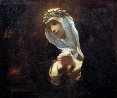 Representación de Santa Catalina de Siena (1347-1380) (óleo sobre lienzo) de Andrea Sacchi
