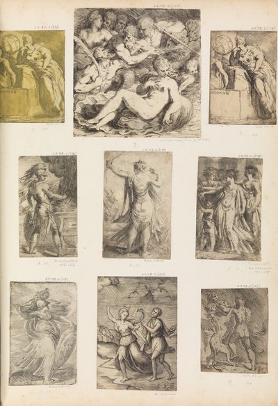 Bellona y otras figuras mitológicas, ca. 1540 de Andrea Schiavone