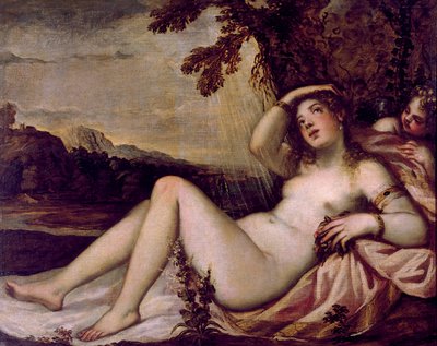 Danae, mediados del siglo XVI de Andrea Schiavone