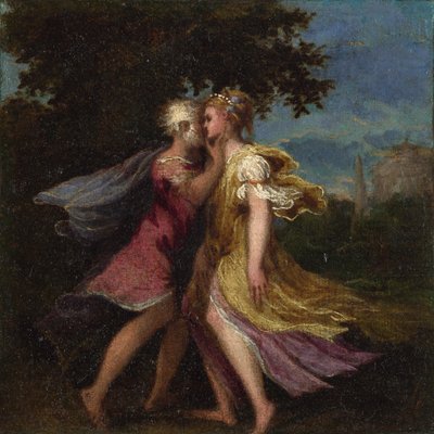 Júpiter seduciendo a Calisto, c. 1550 de Andrea Schiavone